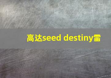 高达seed destiny雷